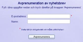 Hantering av prenumerationer/avprenumerationer 111 också. Har du Professional-versionen av MultiMailer så kan du utnyttja färdiga registreringsformulär på en av våra Internetservrar.