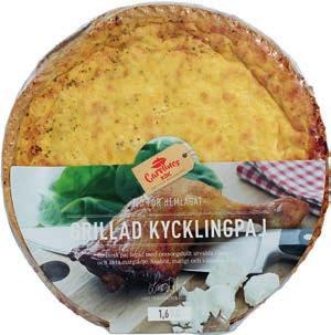 syrningskultur, konserveringsmedel (E250)), margarin (vegetabiliska oljor (kokos, raps, fullhärdad raps), vatten, salt, arom, A- och D-vitaminer),