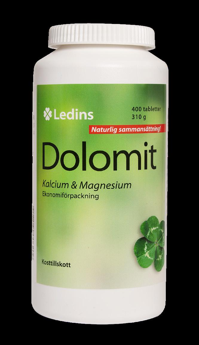 18 Dolomit Kalcium och Magnesium Art. nr: 20619 (100 tabletter) Art.
