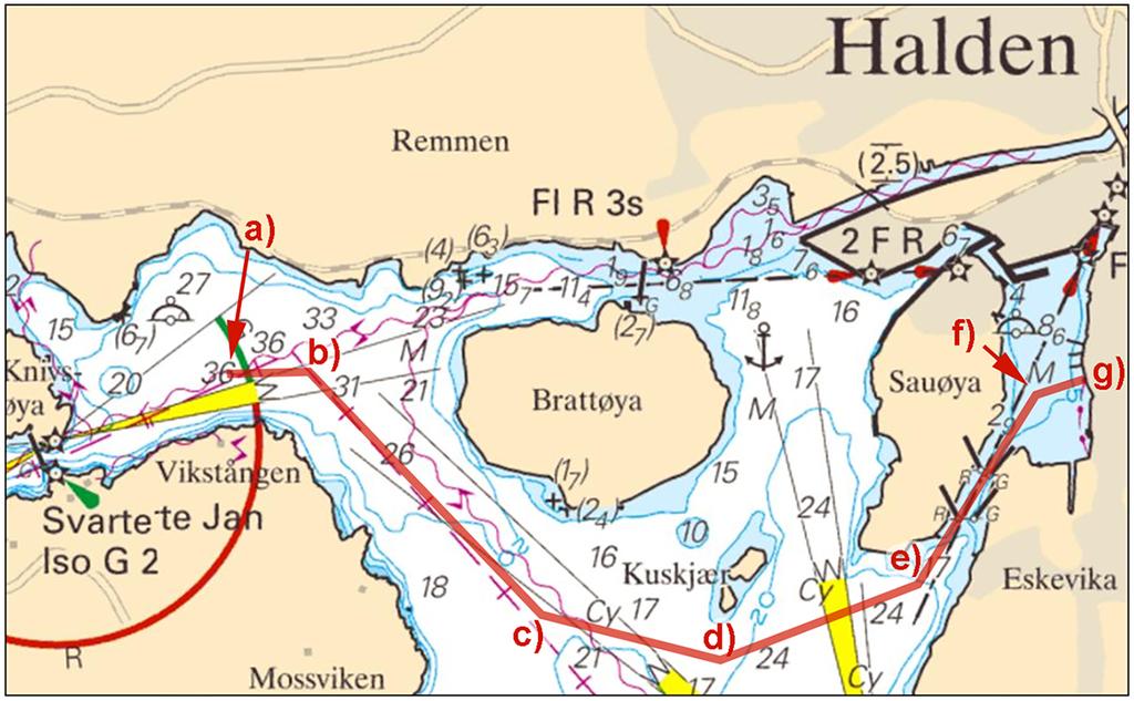 2017-03-23 12 Nr 643 * 11962 Sverige. Skagerrak. Idefjorden. SV om Halden. Kabel.