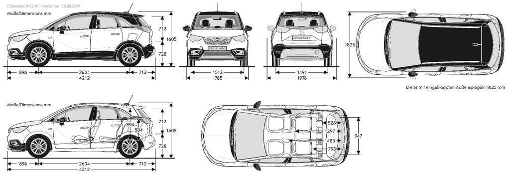 14 Crossland X Mått