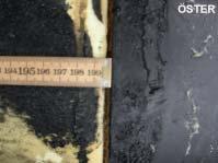Den största ojämnheten i yttemperatur, på ca 2 ºC, hittades på norra sidan av framledningsskarven, Figur 4.7.