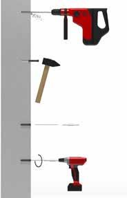 skalmurskramlor för förankring av skalmur. Längden på kramlan bestäms av väggens uppbyggnad och montagedjup (se snabbguiden sid. 6).