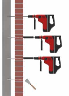 VAL AV DRYFIX Beroende på skalmurens och stommens skick så varierar erfordligt monteringsdjup och borrdiametrar mellan olika objekt, därför rekommenderas provdragning av Dryfix i det aktuella