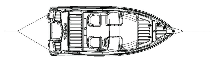 5 Transport Mindre Terhi-båtar kan transporteras på ett stadigt räcke på biltaket. De större modellerna ska transporteras på en lämplig båttrailer. 5.