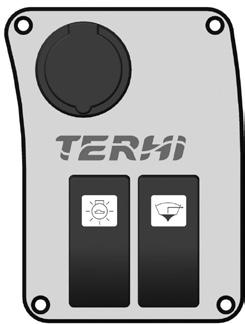 Terhi-båtarnas elsystem slås på då strömbrytarens nyckel vrids medsols och nyckel låst sig. Nyckel är då i upprätt ställning.