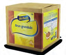 Brun Grundsås, ekonomi 3,75 kg Ger 50 liter/förpackning Art nr 7191 M&S Art nr 579805, Menigo Art nr 111742, Sv Cater Art nr 7191, ML Art nr 7191 Modifierad  Grund för Gräddsås 1,7 kg Ger 17