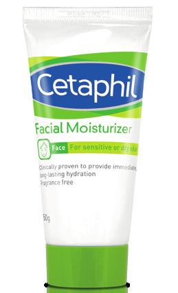 torr hud Kliniskt bevisad att både binda fukt och minska förlust av fukt i huden Känslig till normal hud Cetaphil Gentle Skin Cleanser (236 ml) Löser effektivt och skonsamt upp smuts och make-up