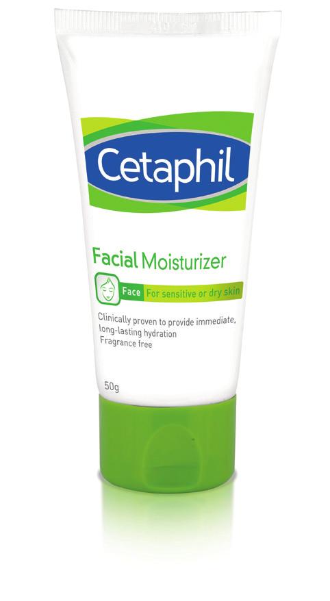 Kan användas med eller utan vatten och löser effektivt upp smuts och make-up. Cetaphil Facial Moisturizer (50 g) Verkar direkt och ger huden lång, bestående återfuktning.