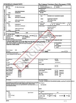 Statusen för officiella handlingar för handel visas med en vattenstämpel. Endast en godkänd officiell handling för handel har vattenstämpeln ORIGINAL. För statusen Ny finns det ingen vattenstämpel.