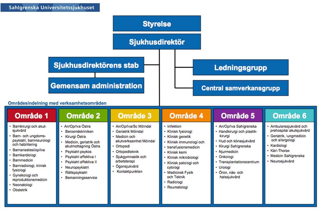 Sahlgrenska Universitetssjukhuset bildades år 1997 och i samband med detta slogs akutsjukhusen Sahlgrenska, Östra och Mölndal ihop.