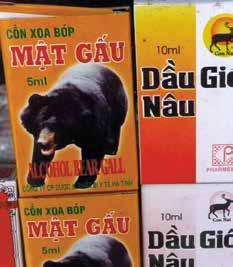 Ha Bui, vice ordförande i ENV Fakta om gallbjörnar Björnar på gallfarmer sitter inspärrade under hela sitt liv i små burar. De tappas regelbundet på sin galla under plågsamma former.