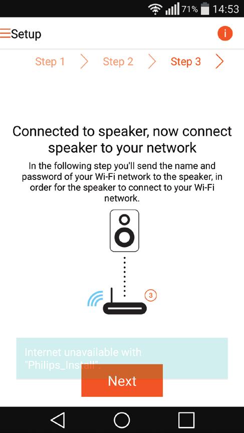 7 Välj ditt Wi-Fi-nätverk och tryck på Nästa.