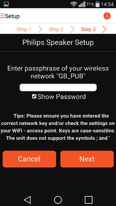 * Om Wi-Fi-lösenordet innehåller