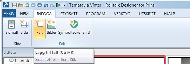 Enter på tangentbordet tar dig till nästa bild och öppnar textrutan.