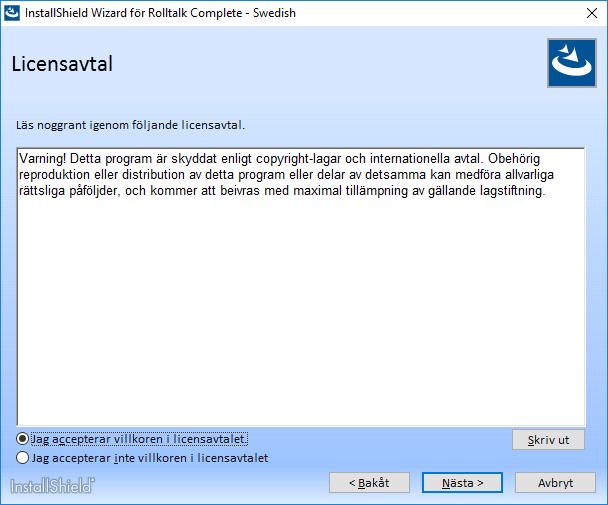 När installationsprogrammet har installerat nyckeln på enheten behöver enheten tillgång till internet för att aktivera licensen och låsa den till enheten.