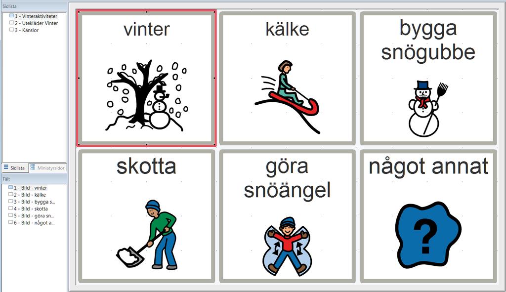 Du kan få en miniatyrvisning av sidorna genom att välja