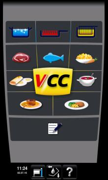 Information om manövrering Startnivå display VarioCooking Control-läge På/Av-knapp Top 10 Kött Fisk Grönsaker och tillbehör Äggrätter Soppor och