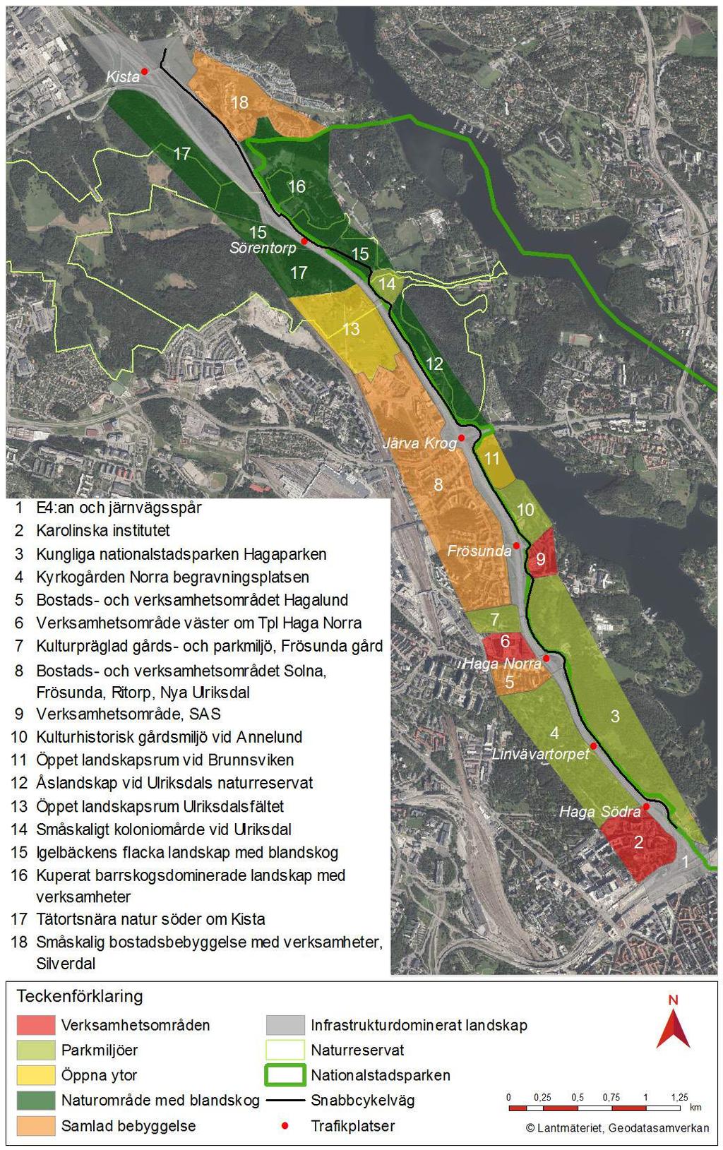 2.7 Lndskpsnlys Denn lndskpsnlys är en fortsättning på den översiktlig lndskpsnlys som togs frm i smbnd med sträckningsstudien för snbbcykelvägen.