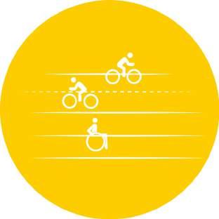 Projektmål: Hög säkerhet Cykeltrfiken sk prioriters i korsningr med biltrfik Cykeltrfiken sk gå seprerd från