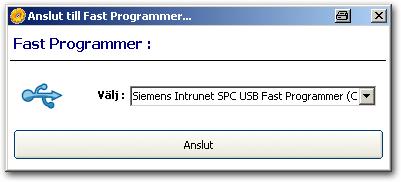 Konfig-läget. När Fast Programmer är installerat på datorn, starta SPC Pro.