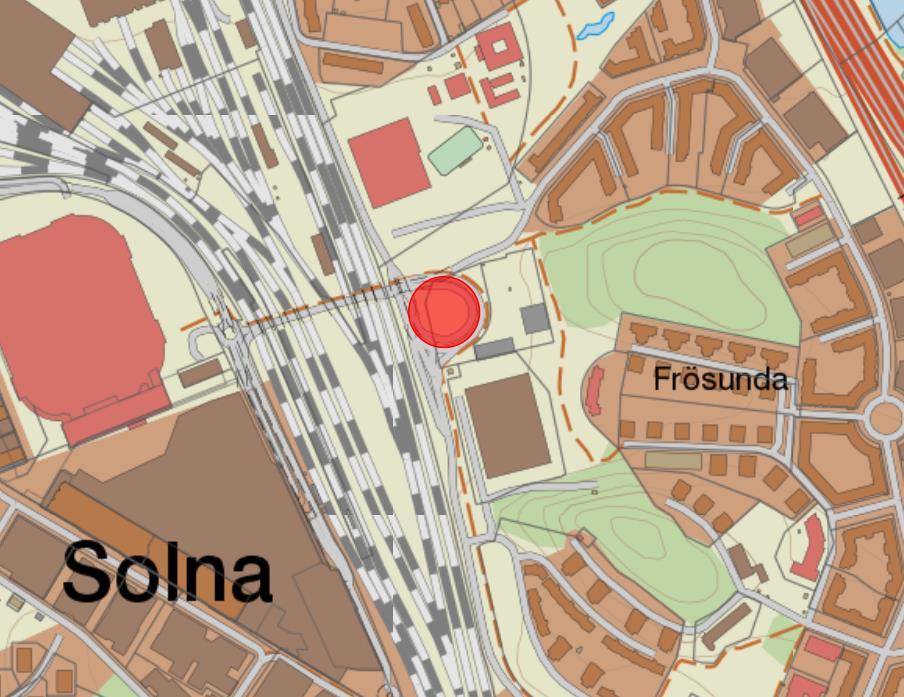2 (20) Planområde Ungefärligt planområde (röd cirkel).