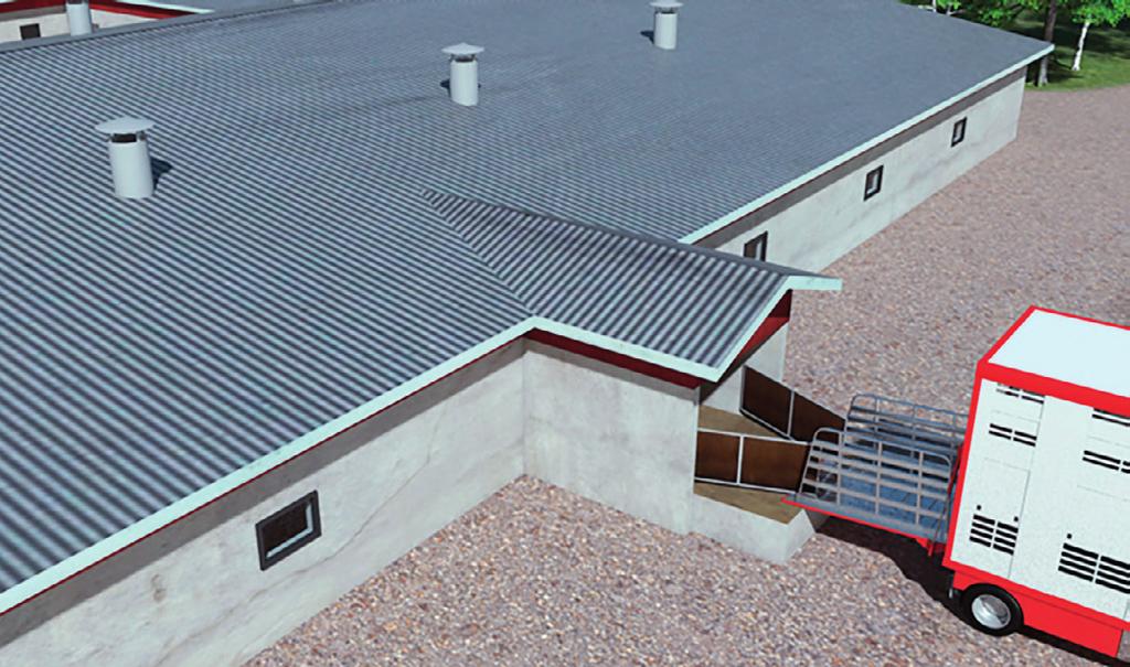 Ventilationen bör dock vara separerad från övriga stallar. Det ska vara undertryck i förhållande till intilliggande stallavdelningar.