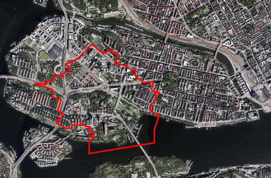 7.3.2 Områdesbeskrivning Området för modellen är det avrinningsområde som Rålambshovsparken är en del av.