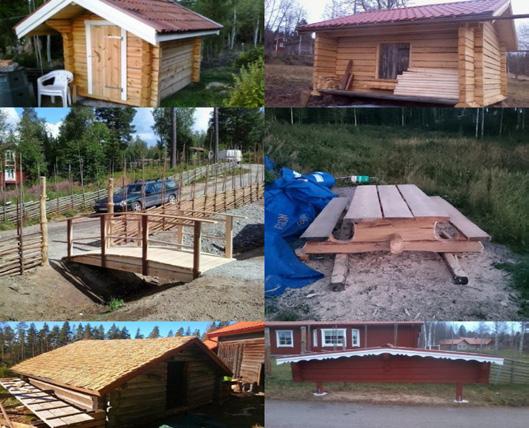 E. Envals Vi utför bland annat dessa tjänster: Timring av bord, härbren, utedass med mera... Gärdesgårdsstängning, stolpar Manuell skogsröjning Vedhuggning, kapning, klyvning etc.