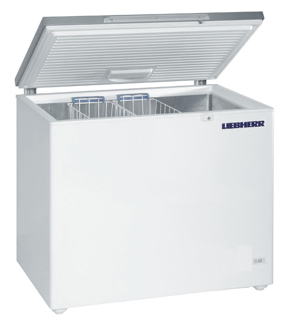 Frysbox Liebherr GTL - statisk kyla - låsbar - froststoppsystem, minimerar behovet av avfrostning och minskar vakuumbildning i boxen när den öppnas - rostfritt lock GTL 6106 Extra