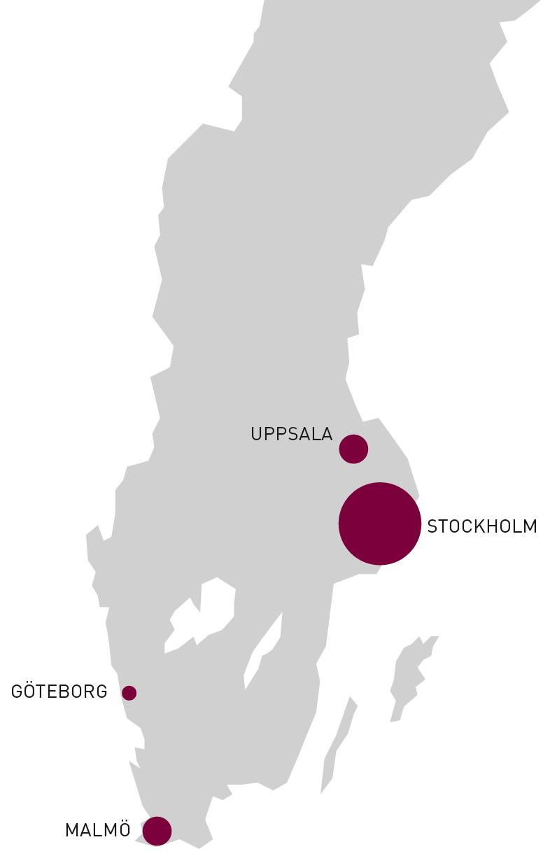 Atrium Ljungberg i korthet Antal fastigheter 50