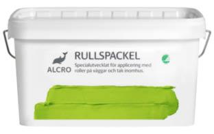 RULLSPACKEL Det här är ett färdigblandat smidigt lätt rullspackel för skarv och bredspackling av väggar och tak inomhus.