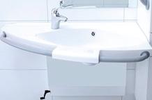 5202/L Bano tvättställ 5202/L Bano tvättställ 700-900 630 215 5207-EL Bano elektrisk höjdjusteringsmodul till hygientvättställ 5202 Bano monteringsfästen utan höjdjustering 5207-MA Bano manuell