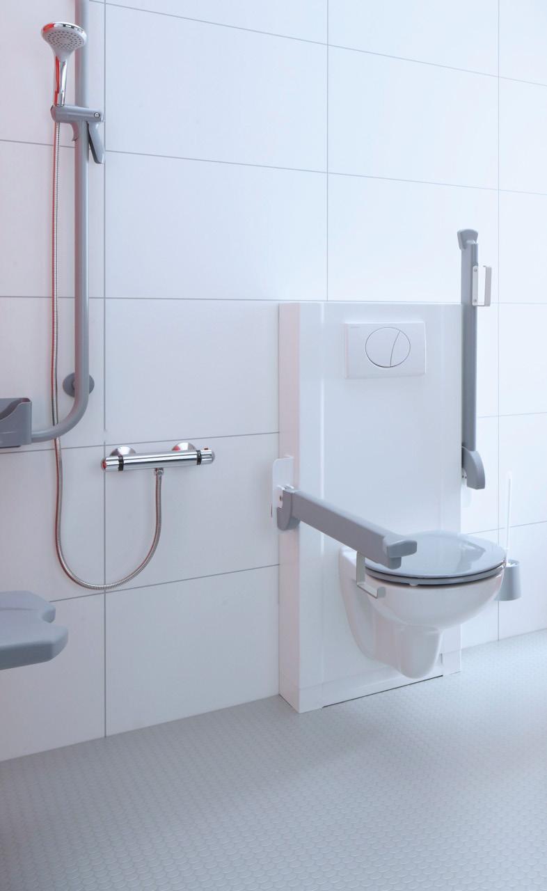 Enkel och snabb höjdjustering Banos höjdjusterbara kassett/cistern kan justeras antingen