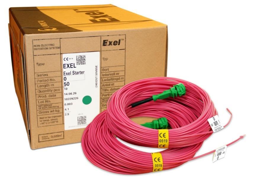 2 Om EXEL -systemet Produktsortiment 2.2.9. Exel Starter Exel Starter används som koppling för att tända upp salvor på ett säkert avstånd.