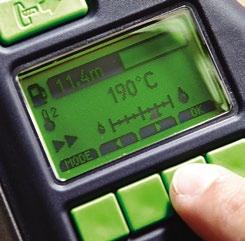 61 Anpassa limmängden Kapitel 5 Ändra enheter Visningen kan ställas om från Celsius till Fahrenheit och från meter