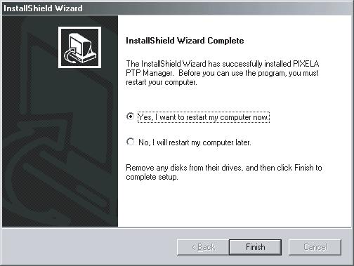 När installationen är klar tänds skärmen InstallShield Wizard Complete (Installationen klar)., Klicka på Finish.