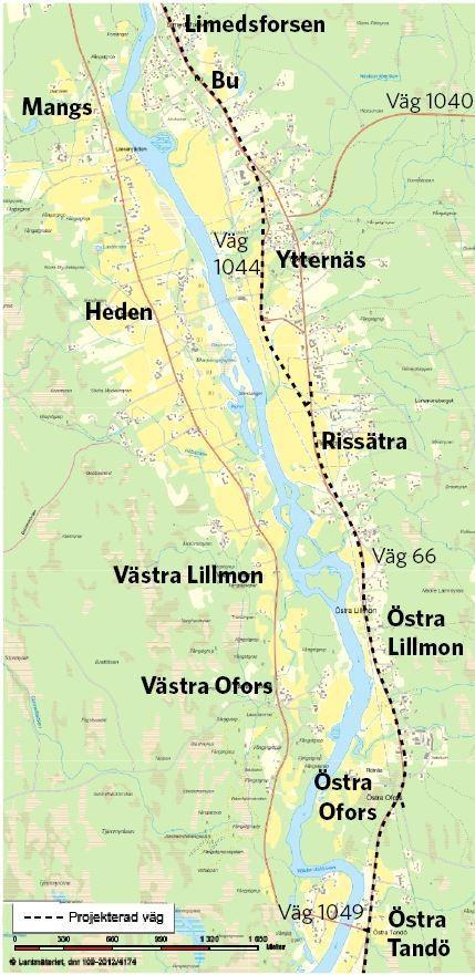1.2 Kompletterande diagram, figurer eller kartbilder 1.3 Nuläge och brister Väg 66 är klassad som regionalt stråk och sträcker sig från Västerås och upp gom Dalarna till norska gräns norr om Säl.
