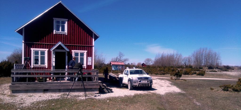 Huset i Storhamn, längst i söder. Vår hem och borg under vistelsen.