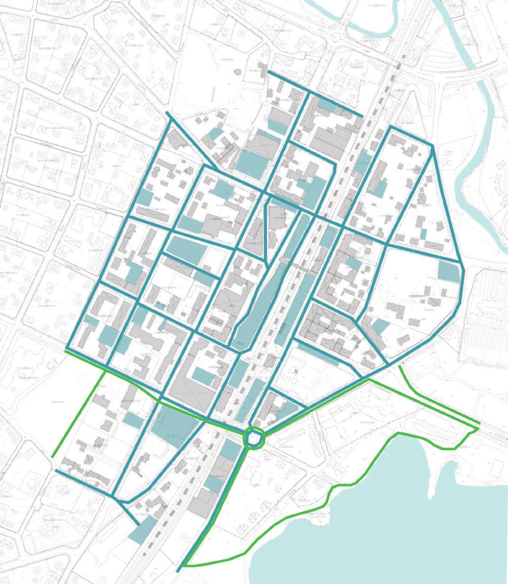 RIKTLINJER FÖR TRAFIKPLANERING Gör centrum tillgängligt. Separera trafiken och förenkla för gående och cyklister i de centrala delarna för att skapa en tillgänglig och säker trafikmiljö.