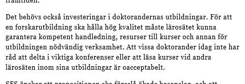 anställda) Samordna kurser nationellt och internationellt Se över en ökad möjlighet för fo