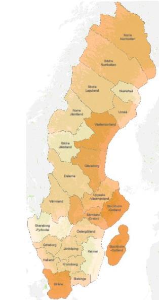 Omfattning Ca 1600 jobb kommer ordnas per år, mörkare