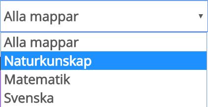 Du kan välja att sortera ditt