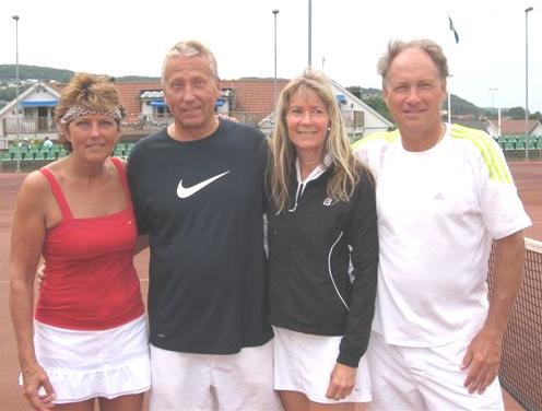 När mörkret började lägra sig över Drivans tennisbanor spelades final även i MD 50/55.