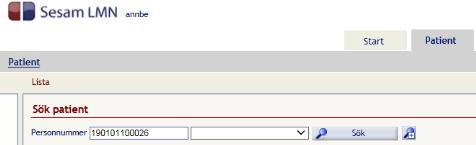 Patientens översiktsbild visas. Välj Ny förskrivning i Funktionsmenyn till höger.