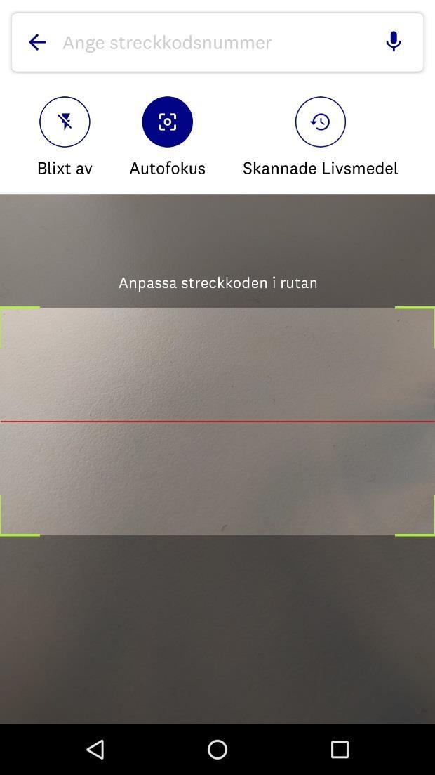 Finns inget matchande livsmedel i databasen får du förslag på livsmedel som andra medlemmar skapat.