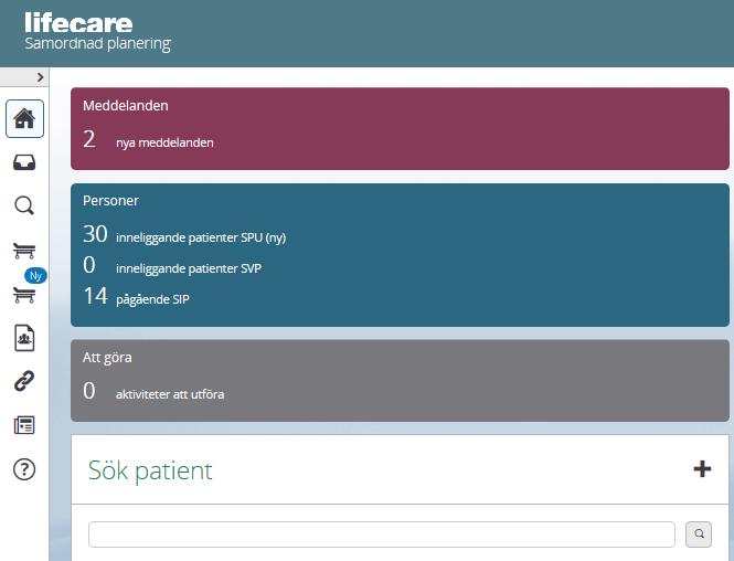 Registrering av patient Sök såhär om patienten redan finns i Lifecare Sök patient: 1.