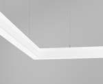 Mikroprismatiskt akrylglas kombinerat med optiskt film från BrightView. Optiskt bländskydd i MIRO-material. Mikrolamell i lackerad aluminium kombinerat med optisk film från BrightView.