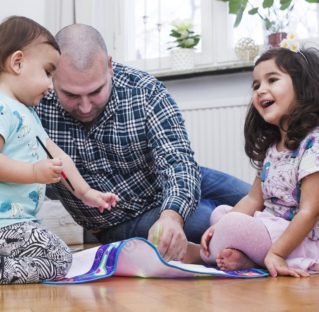 Vanligtvis tar en kontaktfamilj hand om