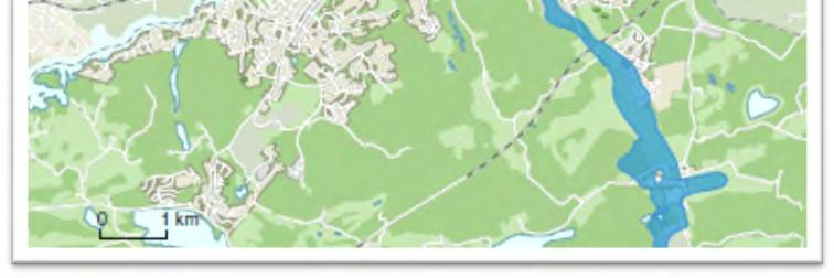 Kartbild över de grundvattenförekomster som berörs av dagvattenhanteringen i kommunen (källa Botkyrka k:n). 2.